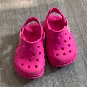 Pink girls crocs
